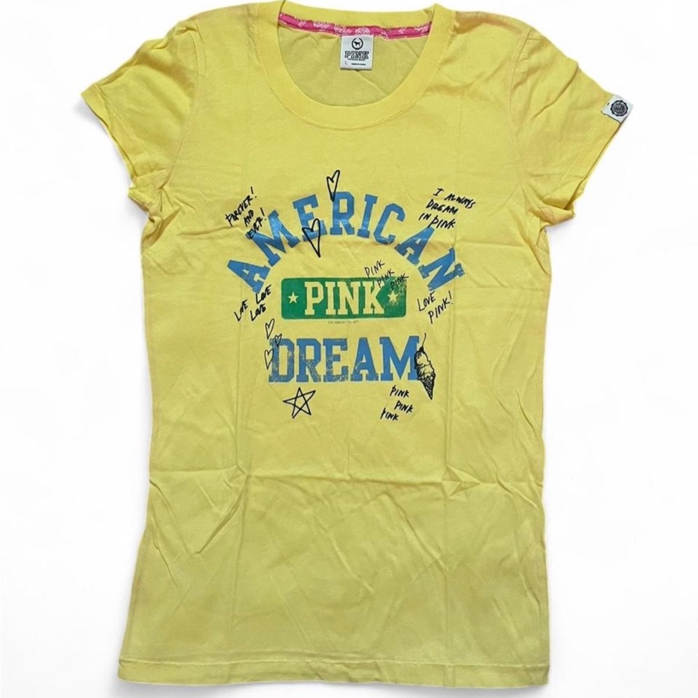 2009 VS PINK SHIRT • YELLOW • NEW IN PACKAGING • RARE  • SIZE - L